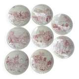 Set of 8 Sarreguemines “Madagascar” plates