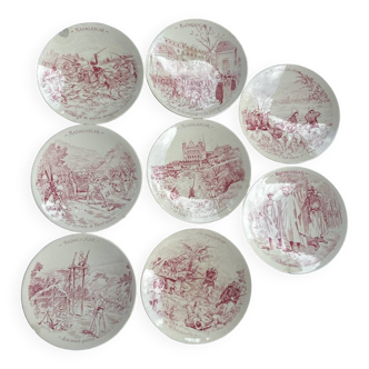 Set of 8 Sarreguemines “Madagascar” plates