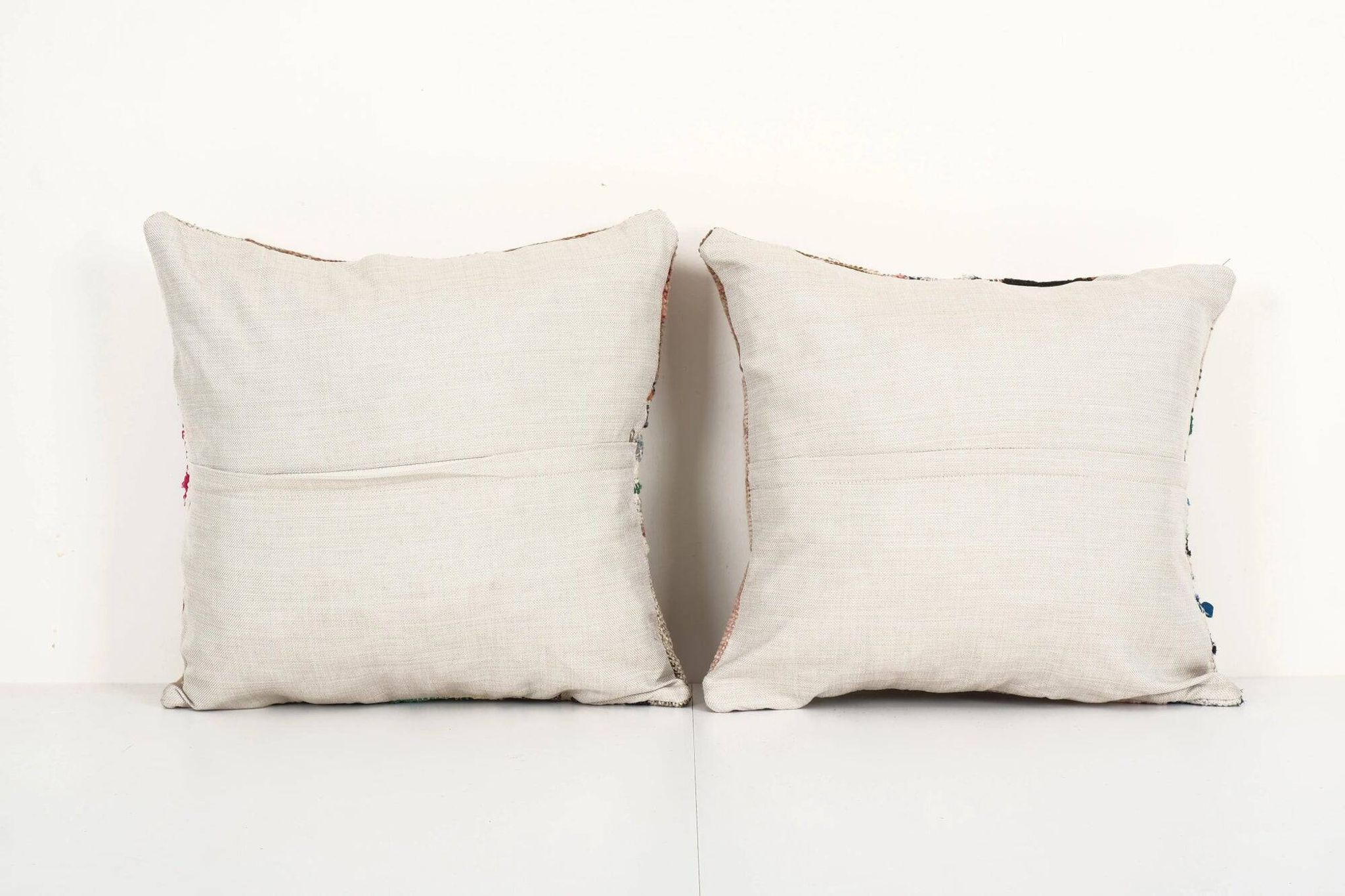 Lot de 2 housses de coussin kilim vintage 46x46 cm