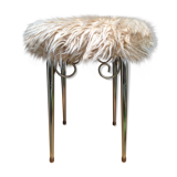 Vintage fur stool