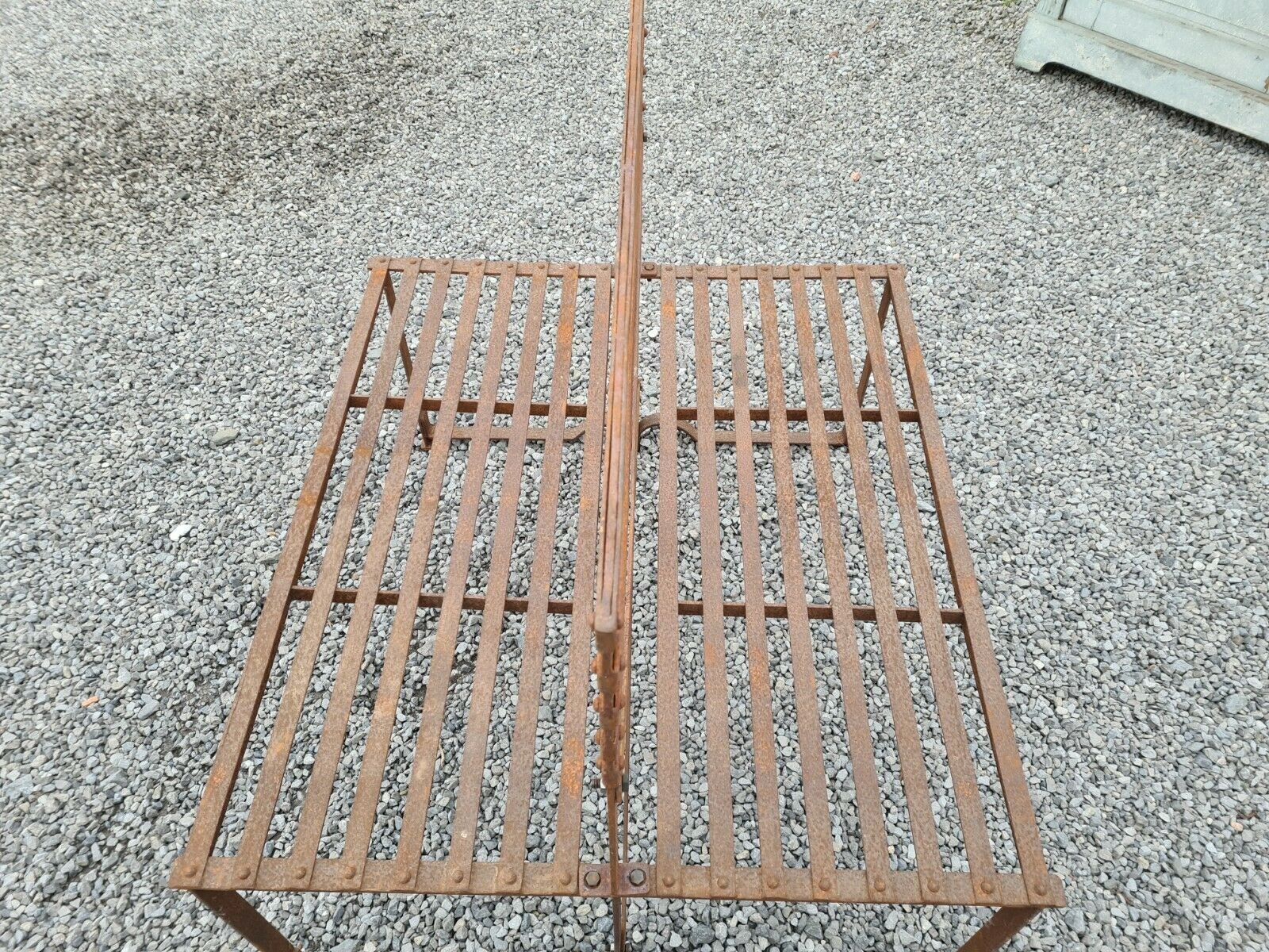 Wrought iron back-to-back garden bench