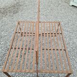Wrought iron back-to-back garden bench