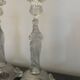 3 clear glass candle holders