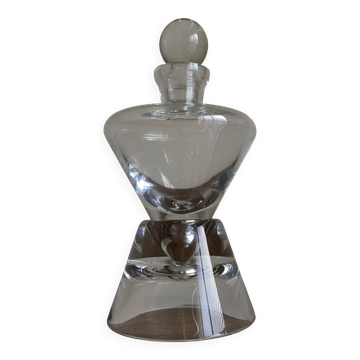 Carafe moderniste scandinave en cristal Bauhaus 1970s