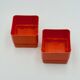 Set of 2 Orange Plastic Planters by Vastill, Italy, 1970s