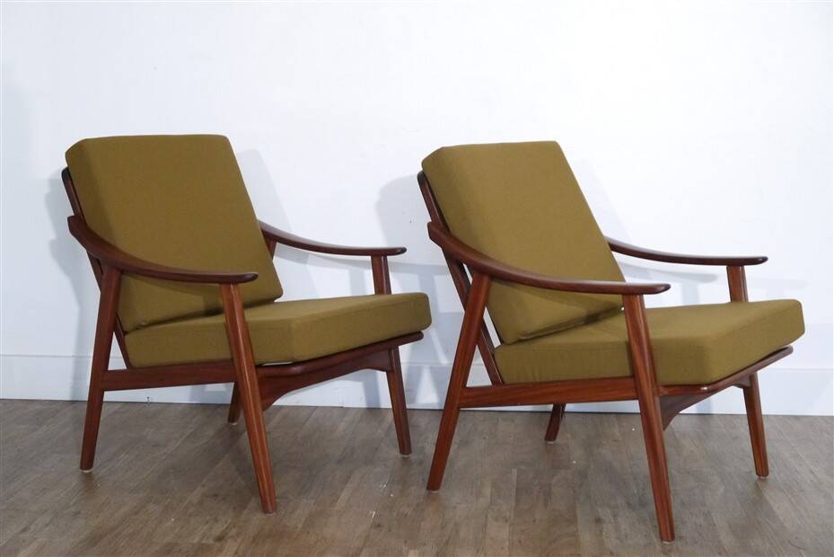 Paire de fauteuils danois en teck 1960