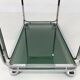 Mid-century Italian chrome & smoked glass serving carts