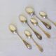 3 small spoons + 3 vintage silver-plated metal mocha spoons