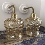 Pair of gold wall sconces
