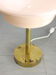 Lampe de table en laiton et verre du milieu du siècle