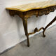 Carved gilded wooden console and marble in Louis XV style