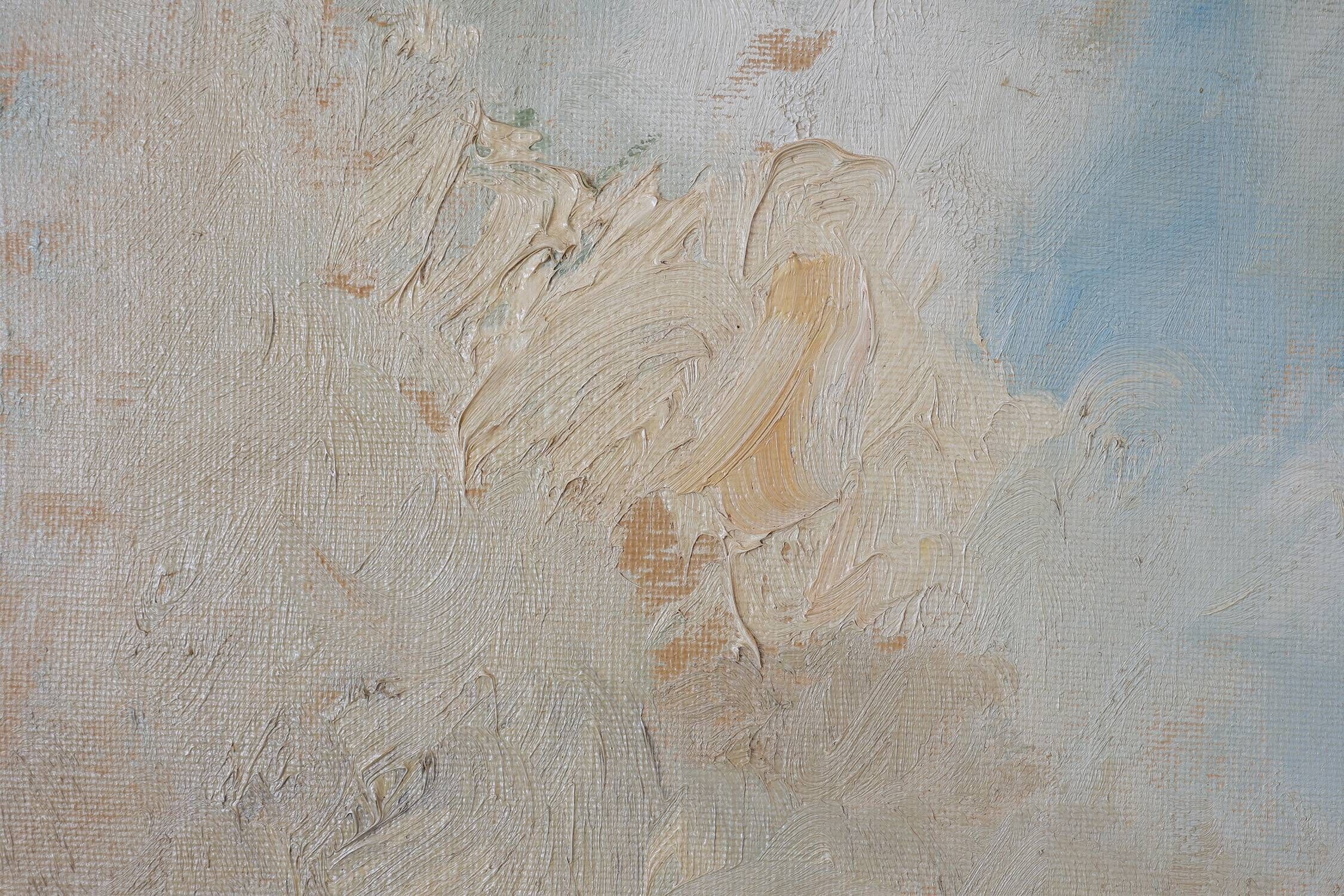 Impressionist Belgian Landscape Painting, Oil on Canvas, 20th Century