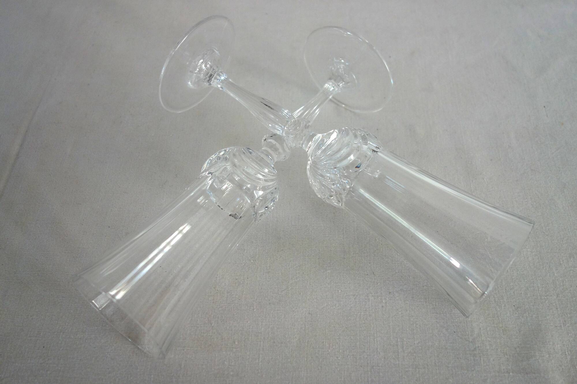 10 Royal Crystal Rock RCR champagne flutes 70s/80s