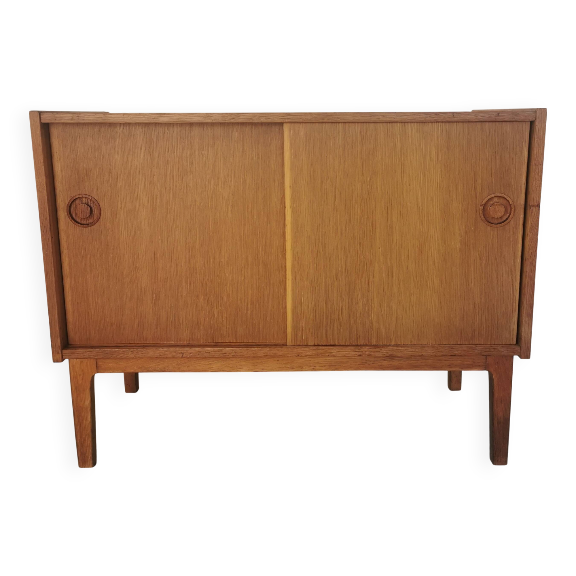 Danish sideboard, sliding doors, in oak