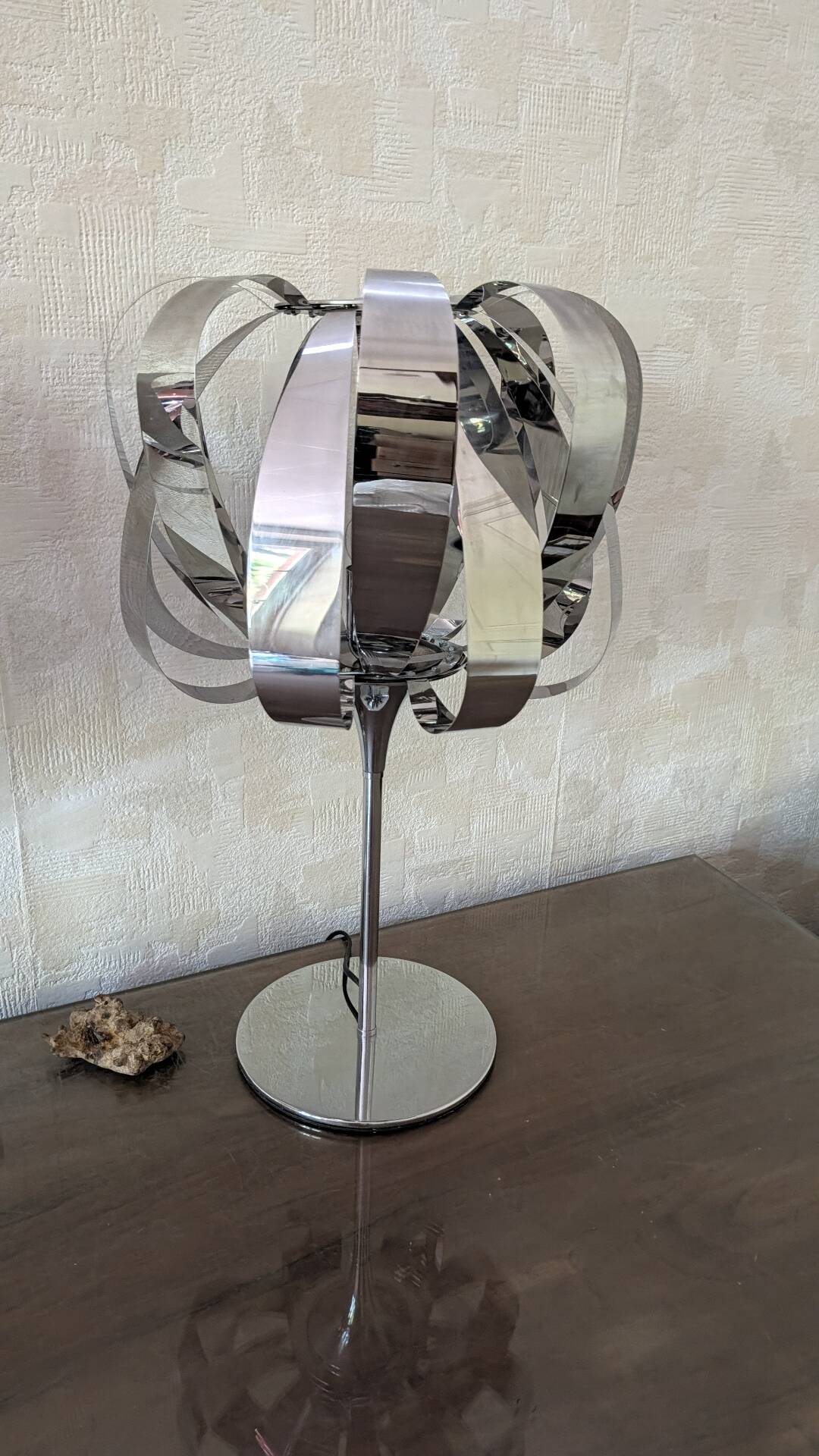 Paire de lampes eres chrome – seylumière– design space age