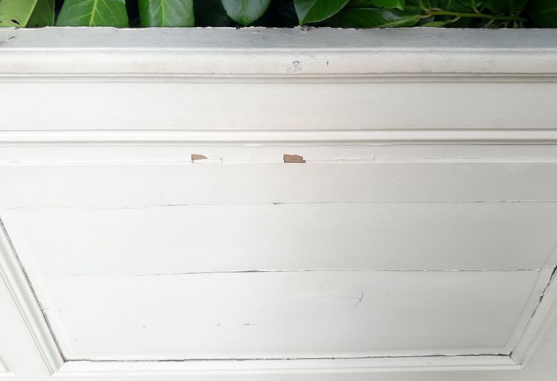 Woodwork 89x172cm painted 3 panels, 19th