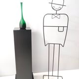 Vase en verre de Murano Corroso vert émeraude par Seguso, Italie