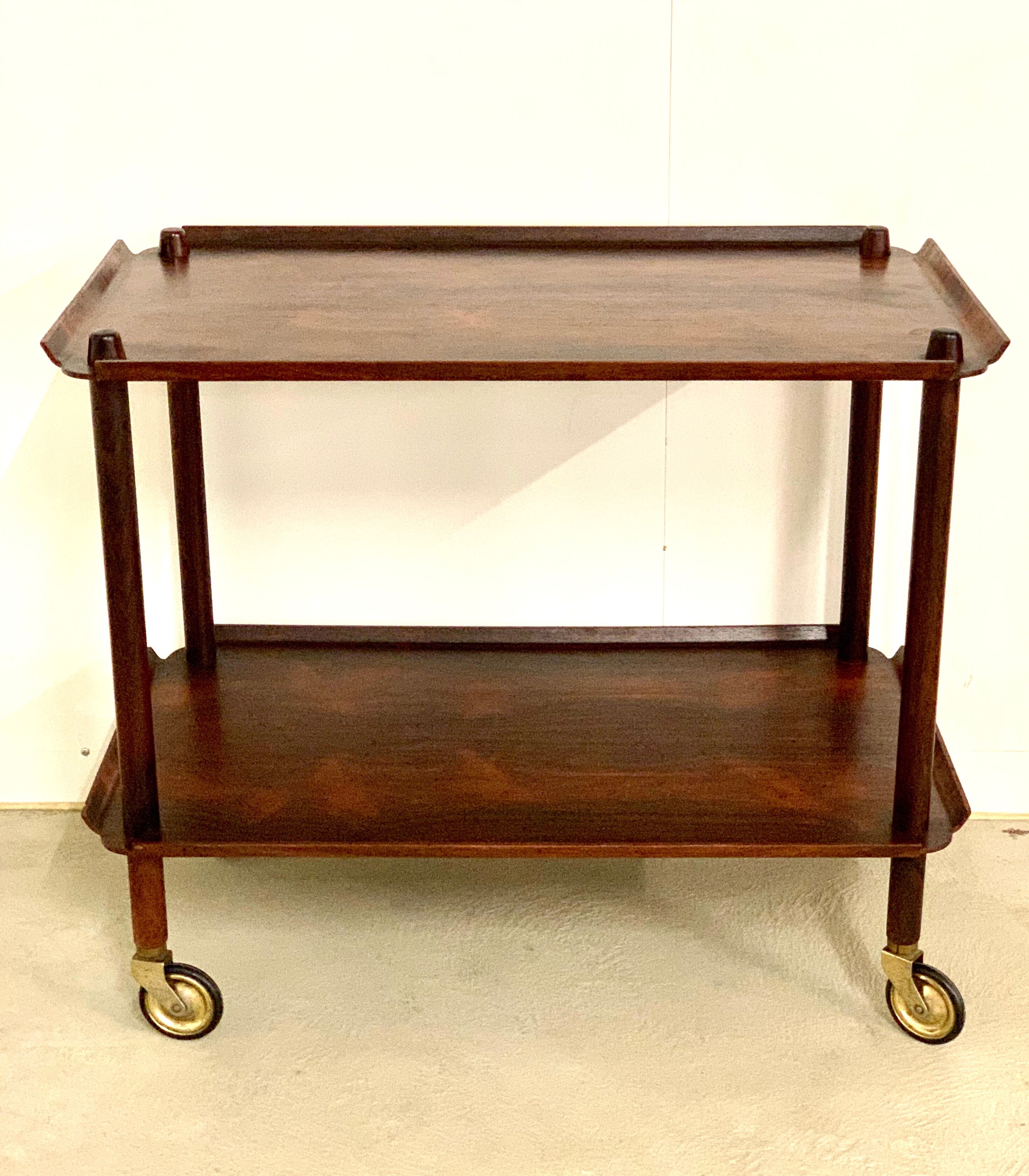 Midcentury Rosewood Serving Cart by Poul Hundevad