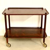 Midcentury Rosewood Serving Cart by Poul Hundevad
