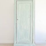 Renovated antique hosiery cabinet - liberty green