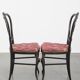 Set of 2 antique French Napoleon III chairs inlaid with mother-of-pearl