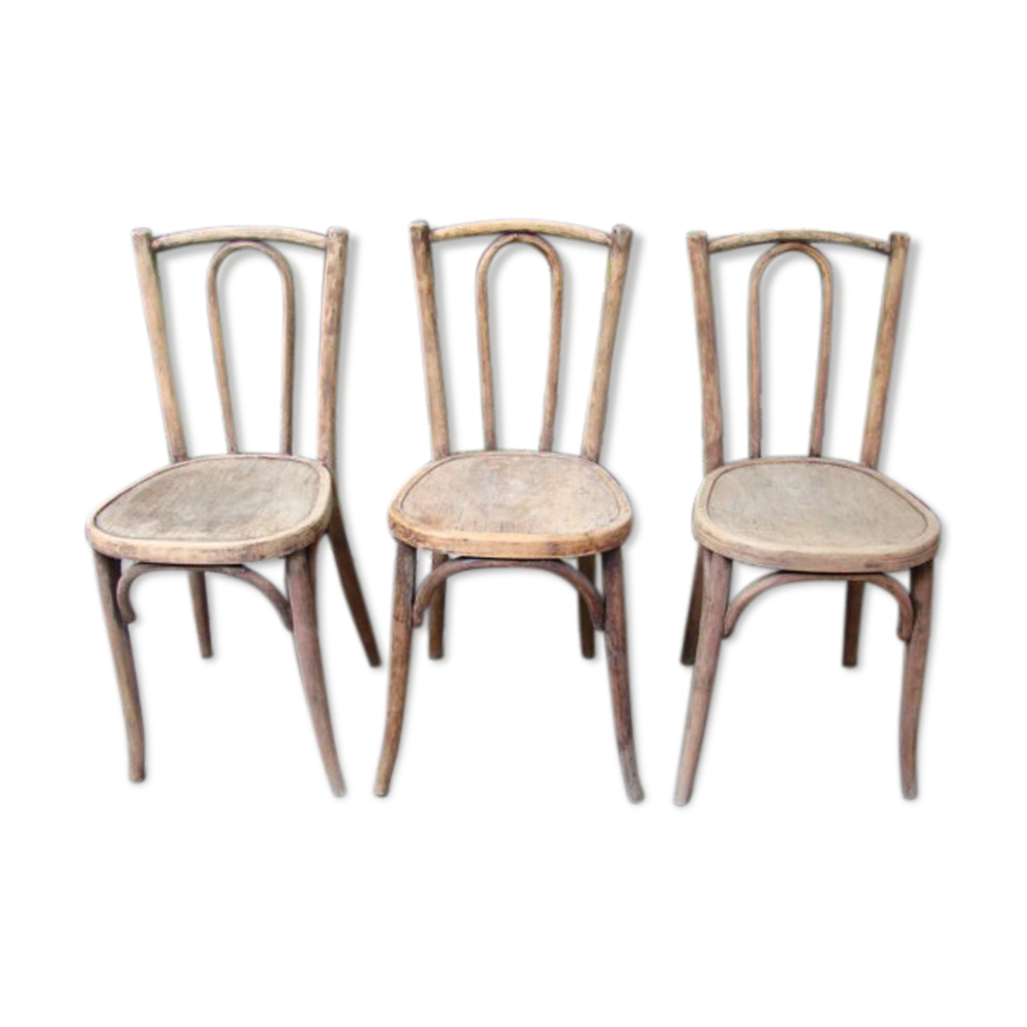 Lot of three old bistro chairs
