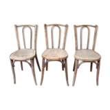 Lot of three old bistro chairs