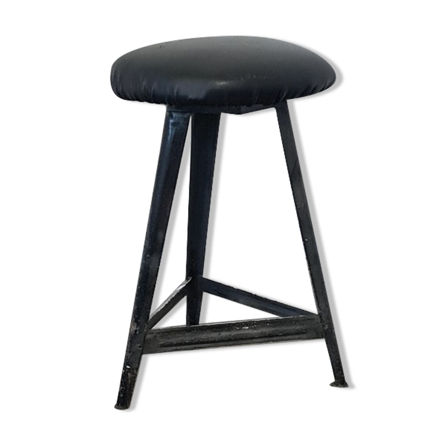 Vintage metal industrial stool