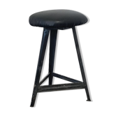 Tabouret industriel en métal vintage