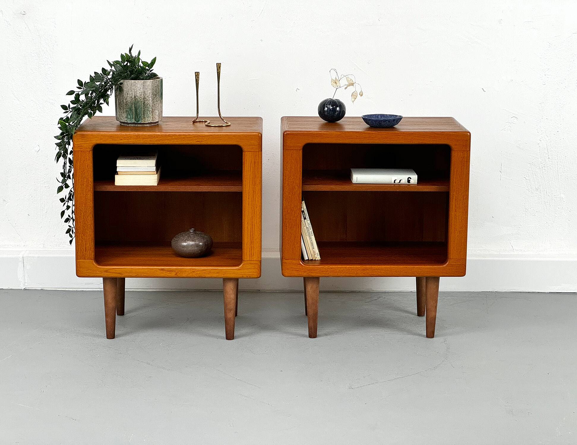 Set of 2 Danish Teak Nightstand by CFC Silkeborg, 1980s