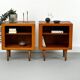 Set of 2 Danish Teak Nightstand by CFC Silkeborg, 1980s