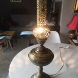 Arabic openwork brass lamp