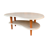 Table basse travertin boomerang