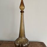 Vintage Empoli Glass Decanter with Stopper, Italy, 1960s