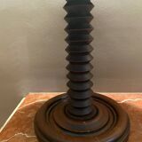 oak pedestal table, press screw model