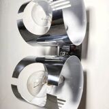 Aplique de pared metálico "Space Age". España, 1970s.