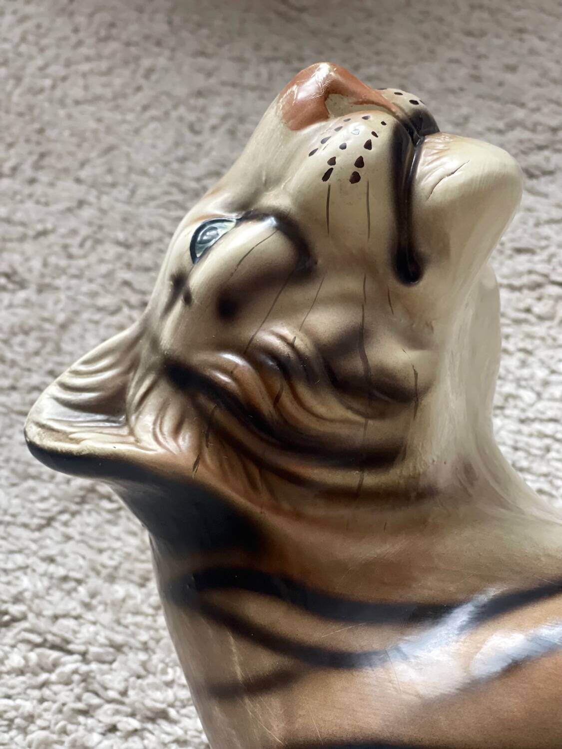 Enamelled ceramic tiger 1970