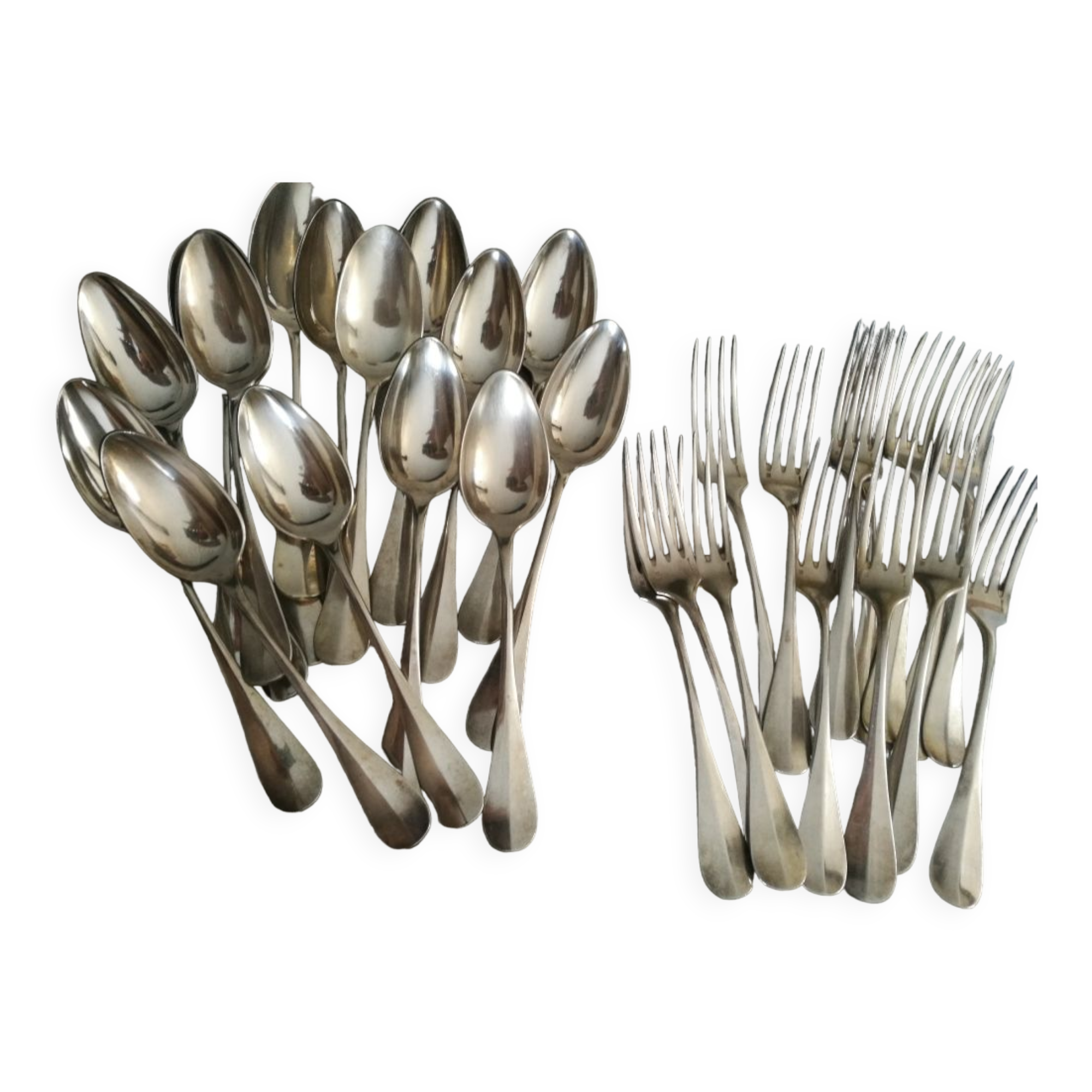 Set of christofle spoons and forks