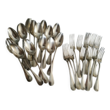 Set of christofle spoons and forks
