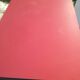 Table in red formica