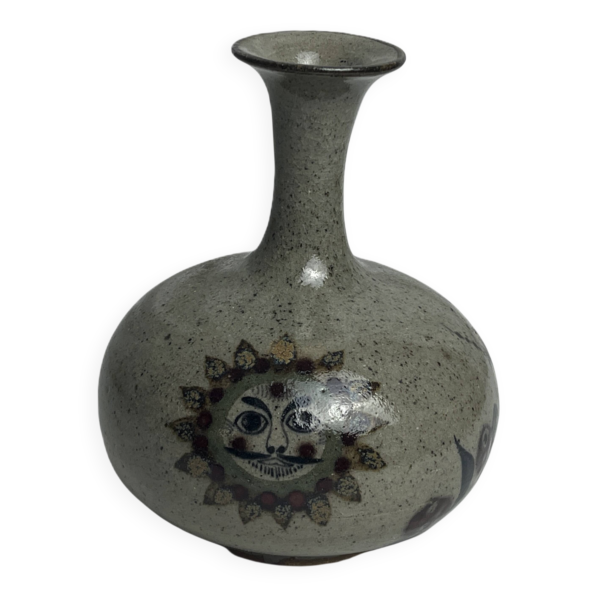 Small Mexican ceramic vase Tonala 20th century