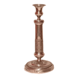 Directoire style candle holder in silver metal
