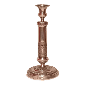 Directoire style candle holder in silver metal