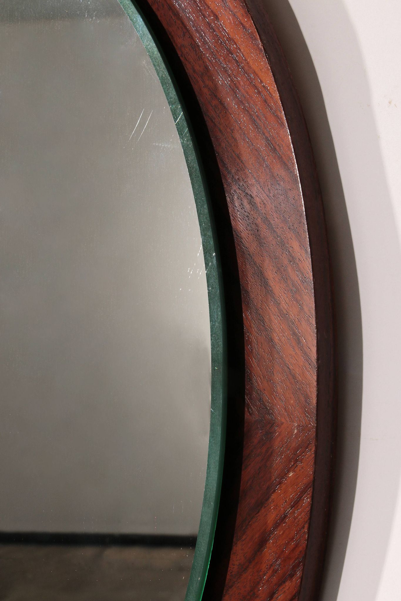 Miroir vintage en placage de palissandre danois 1960 Danemark
