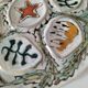 Set of oyster plates MBFA Pornic model Penerff, 1960s-70s.