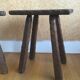 Pair of vintage brutalist stools
