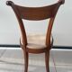 4 Directoire style chairs in solid wood - Cream fabric seat