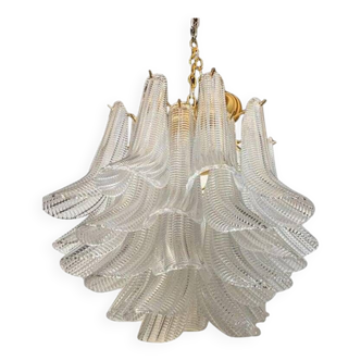 Italian Contemporary Mazzega Style Murano Glass “Saddle” Sputnik Chandelier