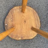 Side table in raw wood