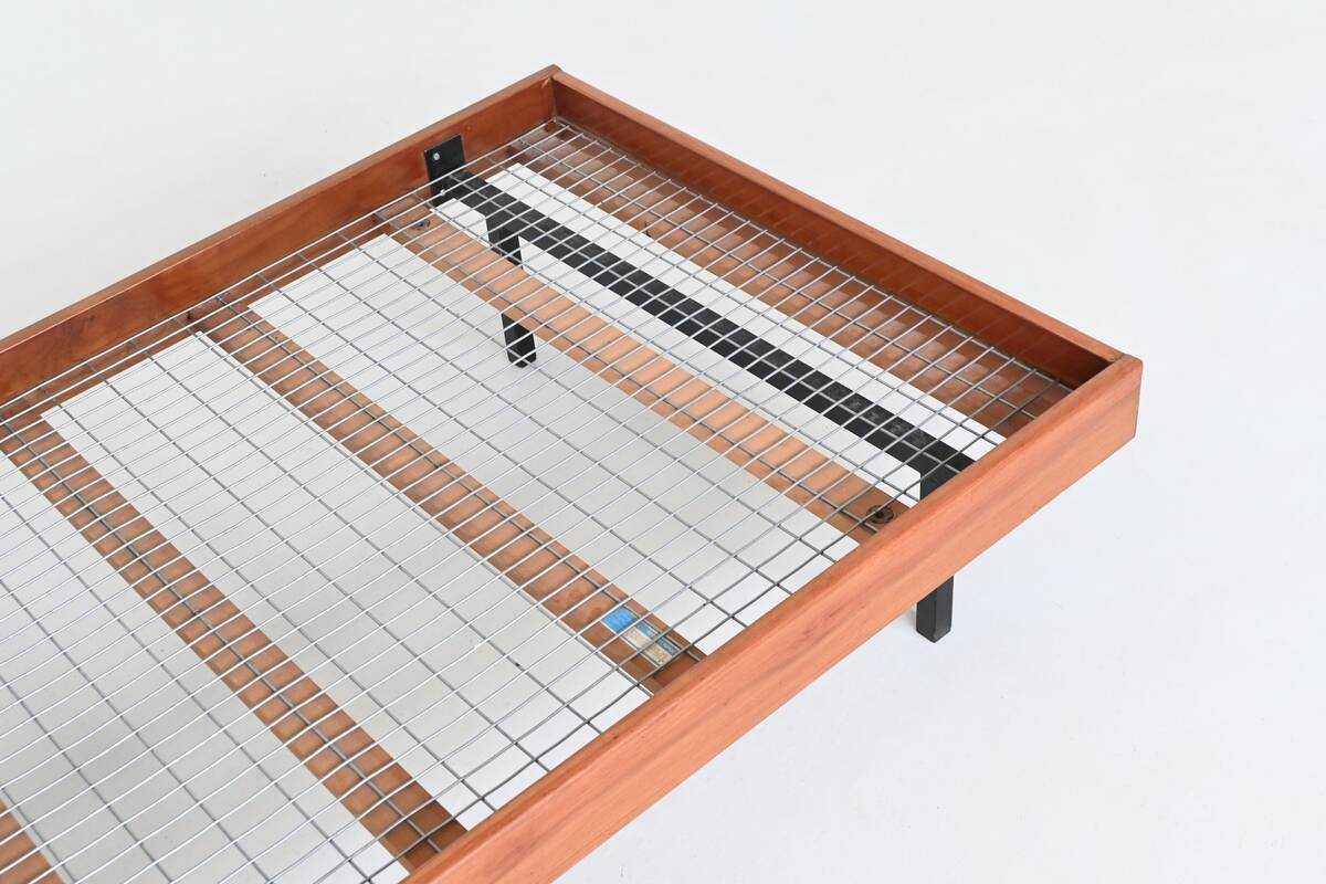 Dutch daybed in teak, metal and wool, mid-century, The Netherlands, 1960